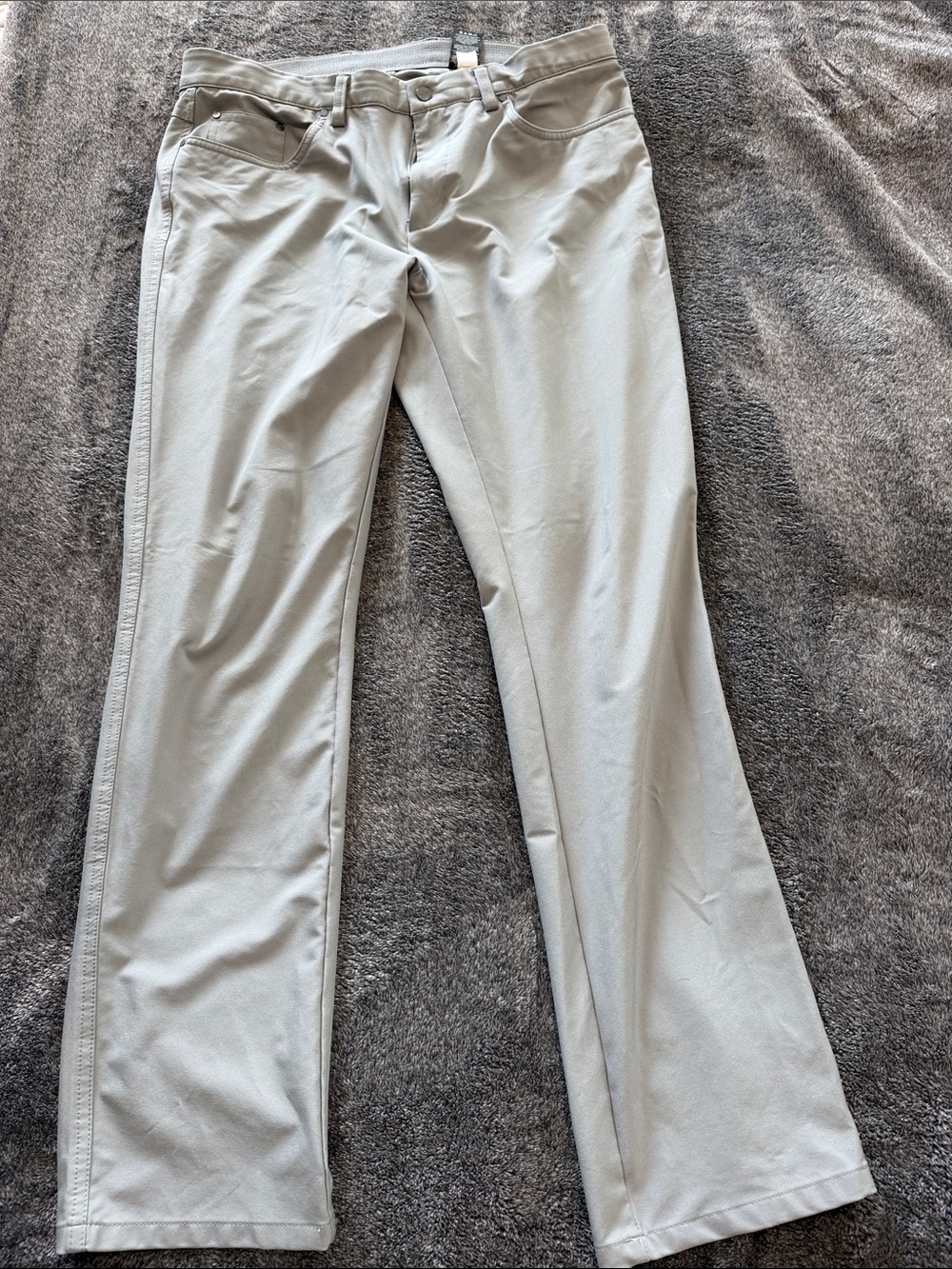 Greg Norman Collection Light Gray Chinos - Straight Leg